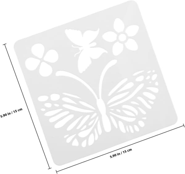 2 Sets DIY Graffiti Stencils Butterfly Craft Stencils for Painting Wall Stencils Journaling and Craftwork