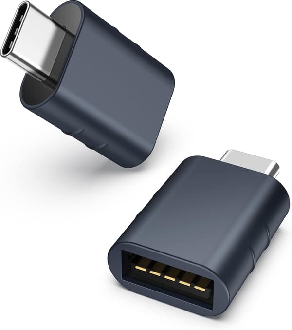 USB C - USB-sovitin 2 kpl USB C uros - USB3 naaras -sovitin Tumman sininen Dark Blue