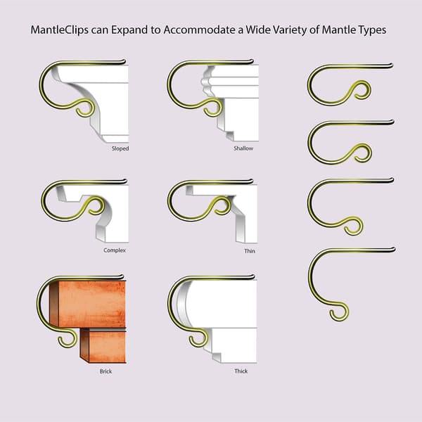 4-pack The Mentle Clip Julstrumpor Hyllkrok Spiselkrans