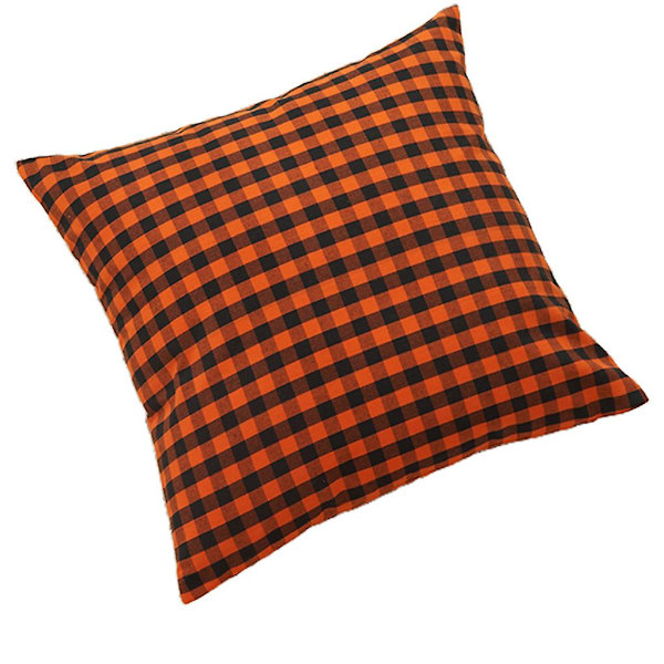 65x65cm Halloween Orange Svart Mesh Putesett Soveværelse Sofa Putetrekk Putesett Hjemmedekor