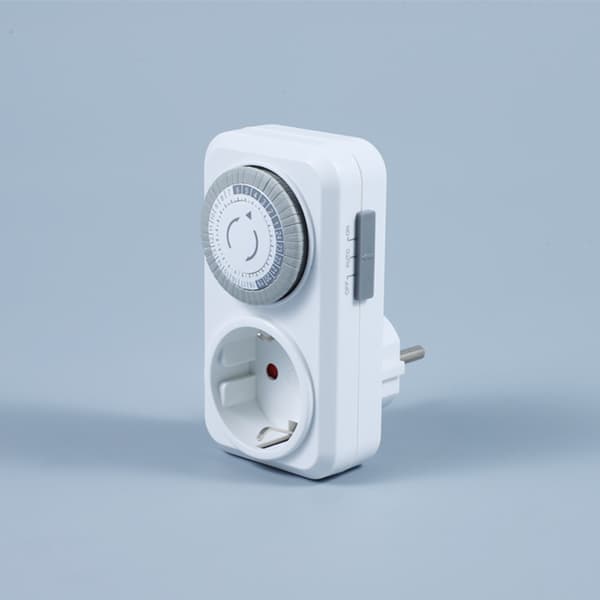 Timerstikdåse, mekanisk plug-in timer, energibesparelse 30 minutter til 24 timer