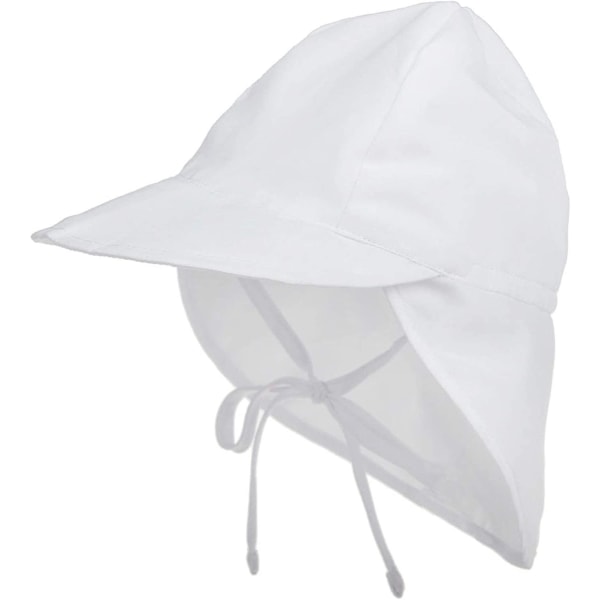 Solhatt for småbarn UPF 50+ Solhatt for smågutter Solbeskyttelse Solhatter for smågutter Sommerstrandhatt Gutt Jente Hvit 2 4T B White 2 4T