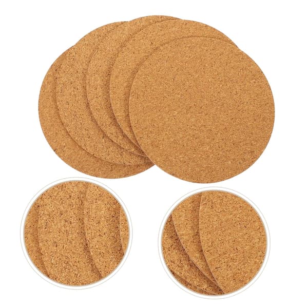 80 Pieces Self-Adhesive Cork Coasters 2mm Thick Cork Sheets