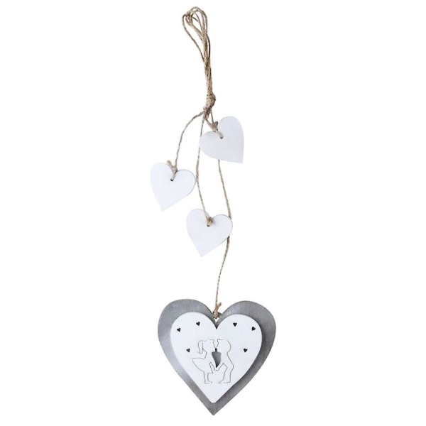 Wooden Heart anheng DIY Wooden Craft hengende ornament bryllup Valentinsdag