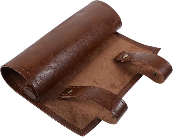 Dice Storage Bag Foldable PU Leather Dice Mat Portable Pouch for Tabletop Games