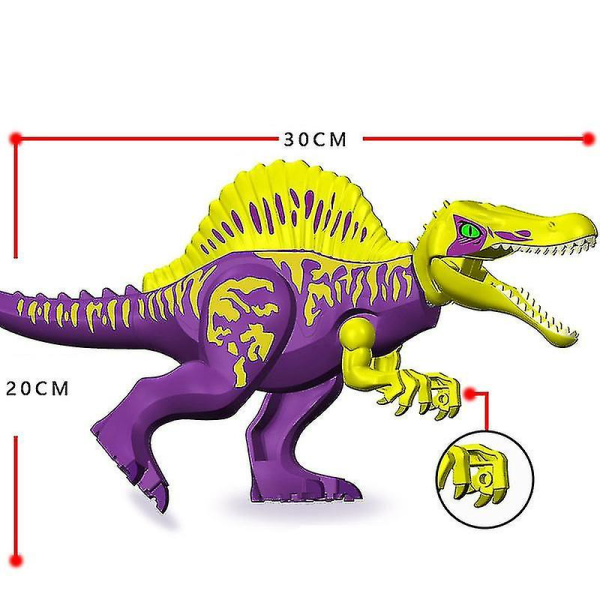 Jurassic Dinosaur World Spinosaurus Ankylosaurus Dinosaur byggeklodser Model gør-det-selv byggeklodser Pædagogisk legetøj GaverL36
