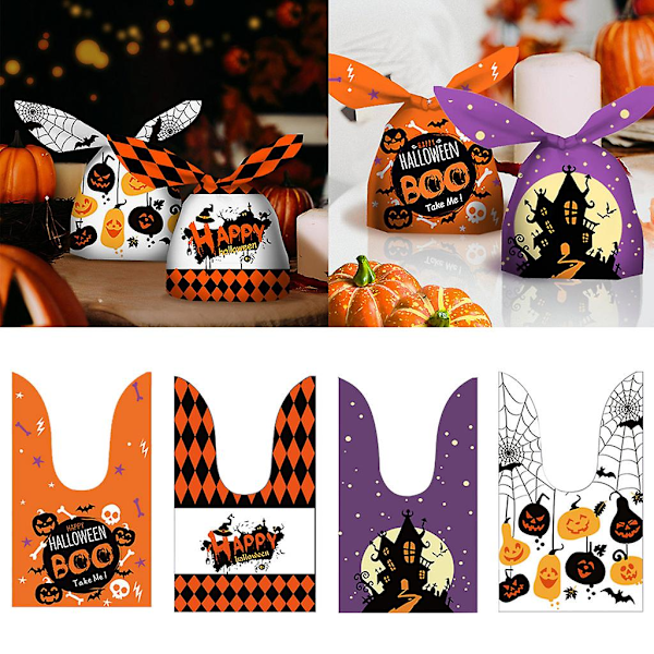 Øko-venlig, giftfri slikpose med udsøgt design - Spider Pumpkin