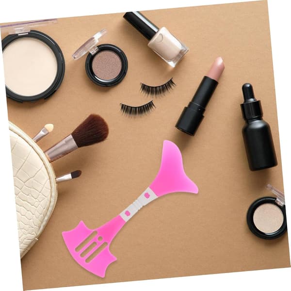 Näsformningsstencil och Mascara Guide Verktyg Silikon Ansiktskrämsapplikator Verktyg