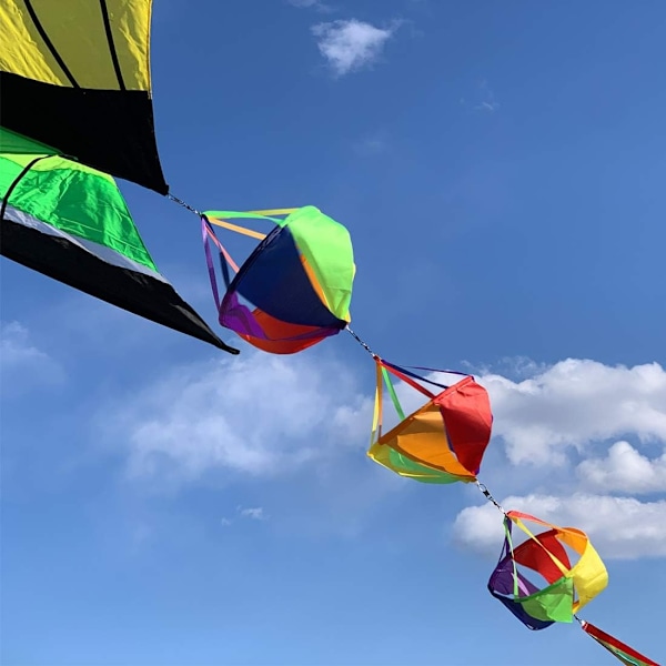 62\" Motevindesokk Vindspinner Regnbue Dragesokk Flagg Hagegård Dekorasjon 3D Lang Hale Farge Flyte