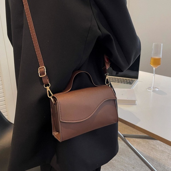 Axelremsväska Topphandtag Handväska Pendlar Crossbody Väska Dam Messenger Väska Vit