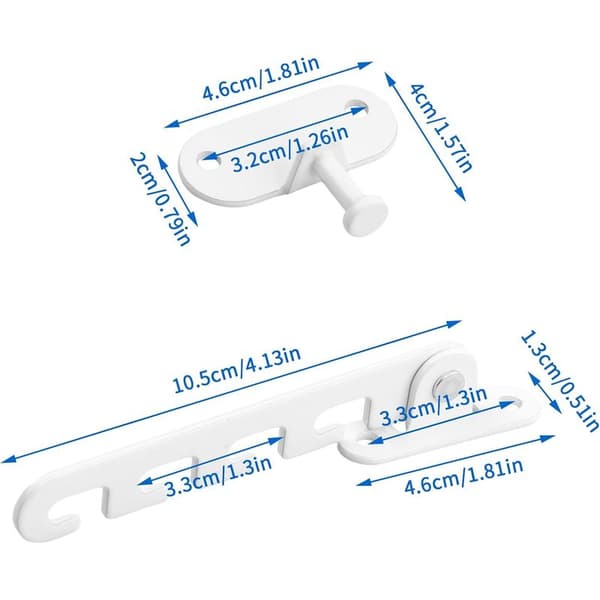 Window Restrictor Parts for Tilt Windows, Window Restrictor with Screws, Adjustable Window Restrictor without Drilling,