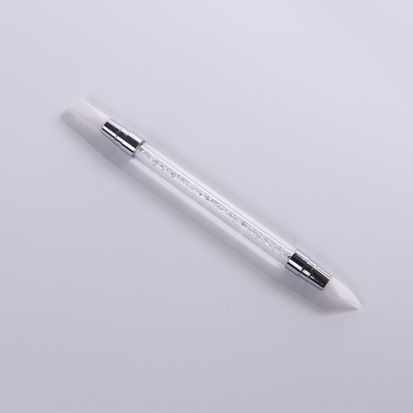 1 paket Nail Art Dubbelhuvud silikonpenna, kladd, pulver, spetsborr Multipurpose silikonpenna DIY-nagelverktyg