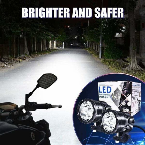 Motorcycle Headlight, LED Auxiliary Light, 40W Round LED Headlight, Fog Light, LED Spotlight, Auxiliary Headlight