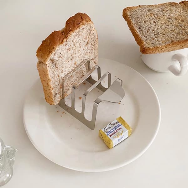 Bread Container with Handle 4 Slices, Toaster Sandwiches in