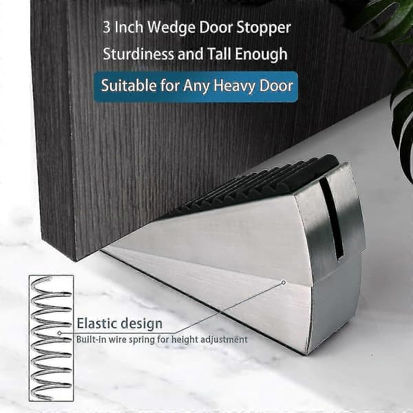 Heavy Duty Tall Door Stop With Adjustable Spring Mechanism