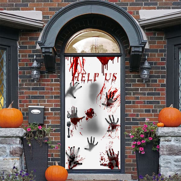 60*30\" Stor Halloween Vindusdørdeksel for Spøkelseshus Hallow