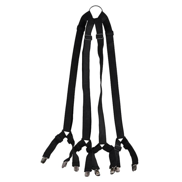 4 hjørne elastisk madras Clip Holder Cover Slip Straps-sort