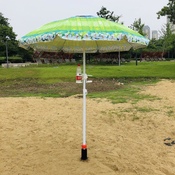Utendørs strandparasolltilbehør Stor plast bærbar skruplugg 32 mm rørdiameter paraplygaffelbunn, strandparaplystativ Sandankerstrand