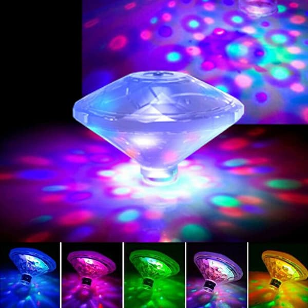 LED Disco Aqua Glow Vedenpitävä Kelluva Valo Monivärinen Vilkkuva