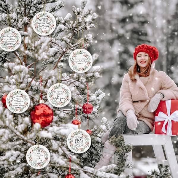24 stk. kristne julepynt til kvinder