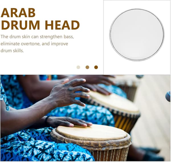 10-inch Universal Polyester Drum Skin, White Drum Head for Drum Set