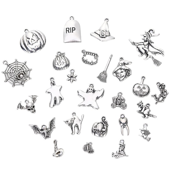 50 kpl Halloween Charm-Antique Hopea Halloween Collection askartelutarvikkeet Korut riipukset askarteluun, koruja