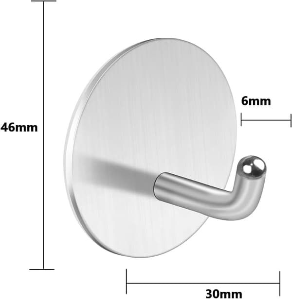 Selvklebende kroker 4-pakning rustfrie stålkroker vanntette