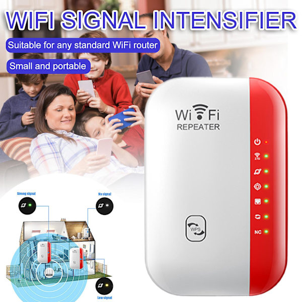 300 Mbps Mini Wifi-förstärkare Stödjer Fler Enheter Grundläggande Internetapplikationer RödEU