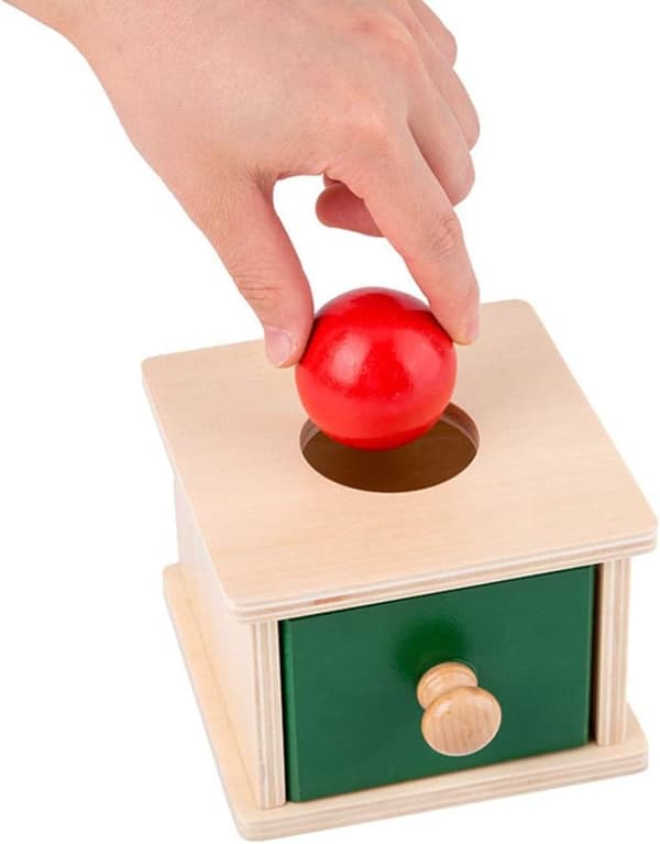 1 stk Montessori-objektboks med ballleke