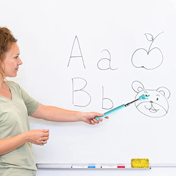 Teleskopisk Lärarens Pekstift, Mini Handpekstift Fingerpekstift, Infällbar Lärarens Pekstift, Presentation Verktyg Blå