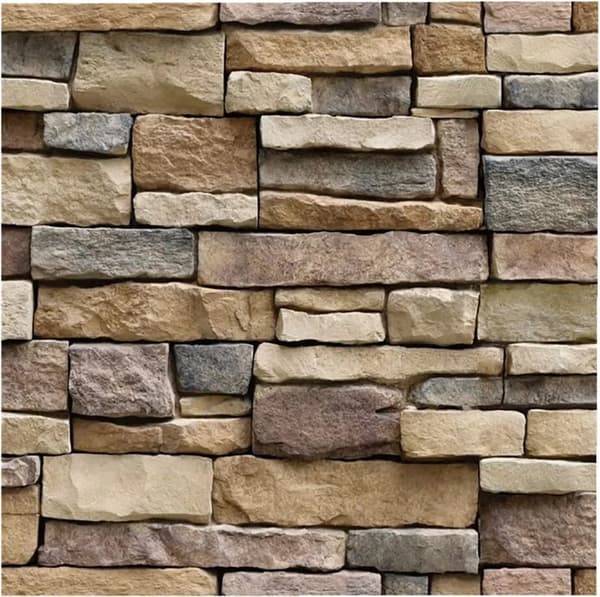 Självhäftande väggpaneler dekorativ sten effekt 3D-paneler PVC stenmur 45cm x 1m-FM-