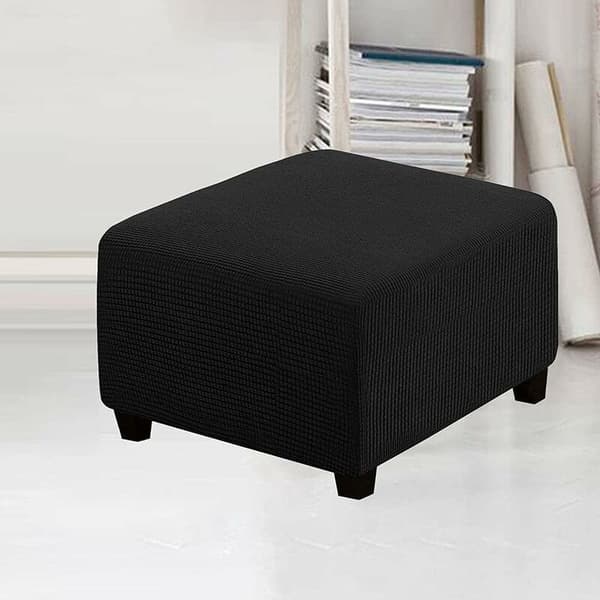 (Black) Stretch Slipcovers, Square Spandex Fabric Slipcovers for