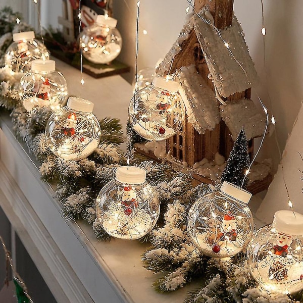 Julstränglampor LED Juldekoration Lampor Kompatibla med Hem Julkula Fairy Lights Garland Gardinlampor EU-kontakt C