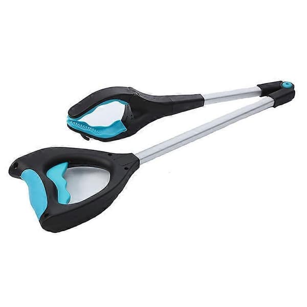 Grabber Tool Telescopic Clamp with Headlight, Foldable Non-slip Jaw Clamp 90° Rotating Head Foldable Picker for Trash Collection