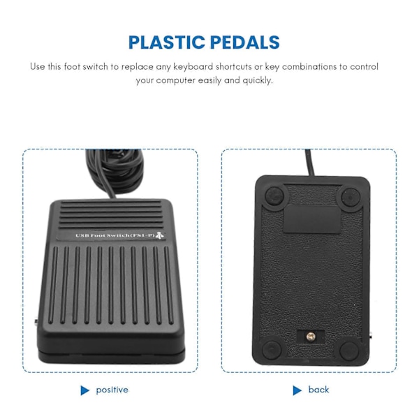 PC USB -jalkapedaali näppäimistölle Black