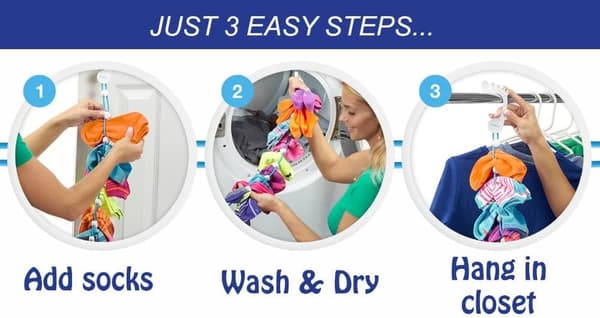 1 pc sock washing tool and hanger for washing, drying and storage