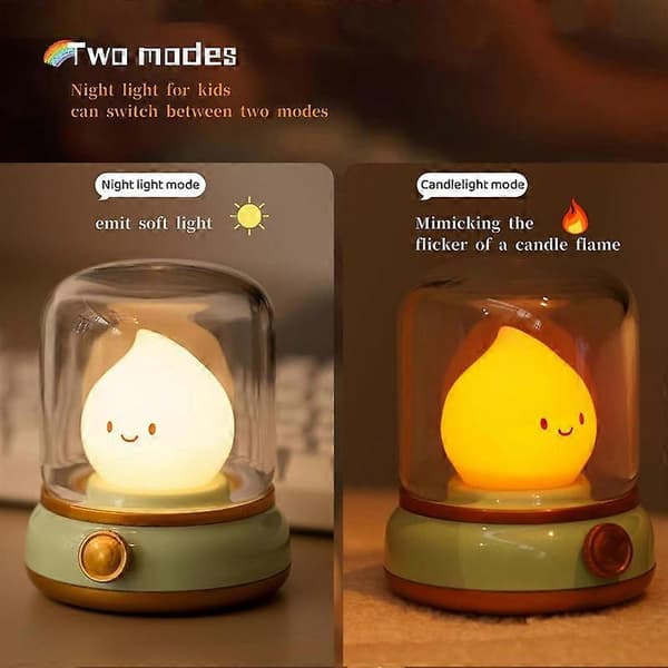 Cute Kerosene Lamp, Cozy Light, Rechargeable Night Light