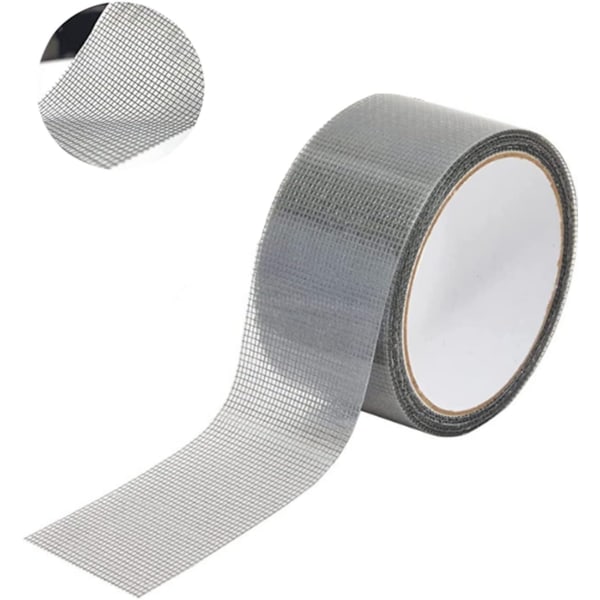 Screen Patch Repair Kit, Window and Door Mesh Repair Tape with Heavy Duty Adhesive and Waterproof Fiberglass Repair Stickers(Gray)