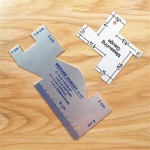 Precision Stitch Gauge Metal Quilting Tailor Ruler Template Sewing Ruler for DIY Patchwork Q