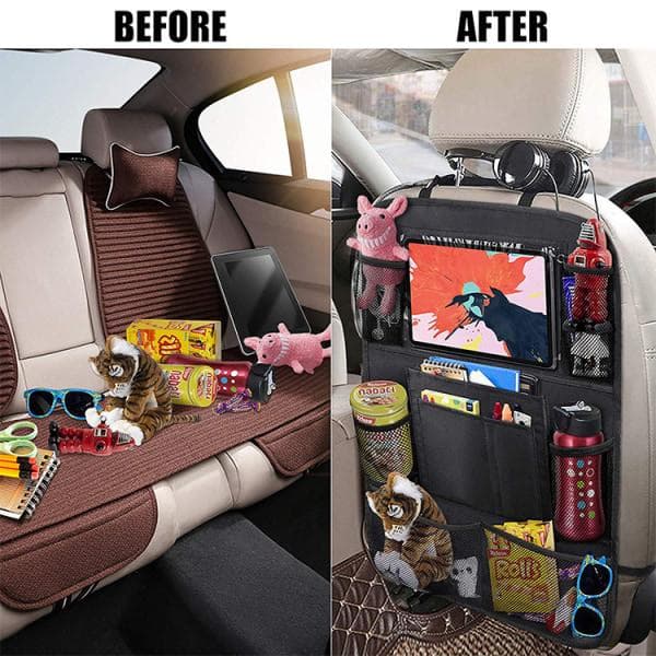 Compatible with iPad. 2-PACK Universal iPad Holder Compatible with Car Backseat, Many Compartments Black