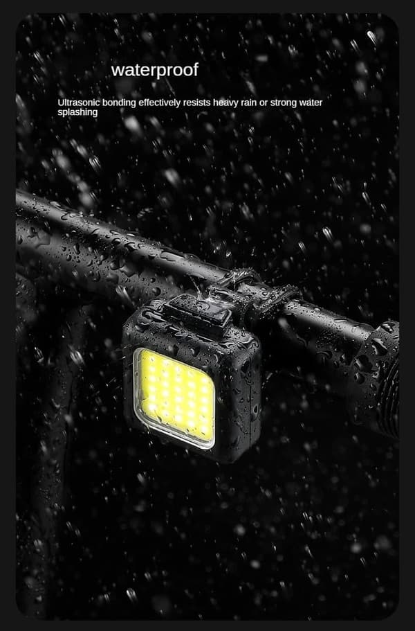 Mini USB Rechargeable Bike Light Set: Ultra-Bright Headlight & Rear LED Taillight — 3 Lighting Modes (2-Pack)