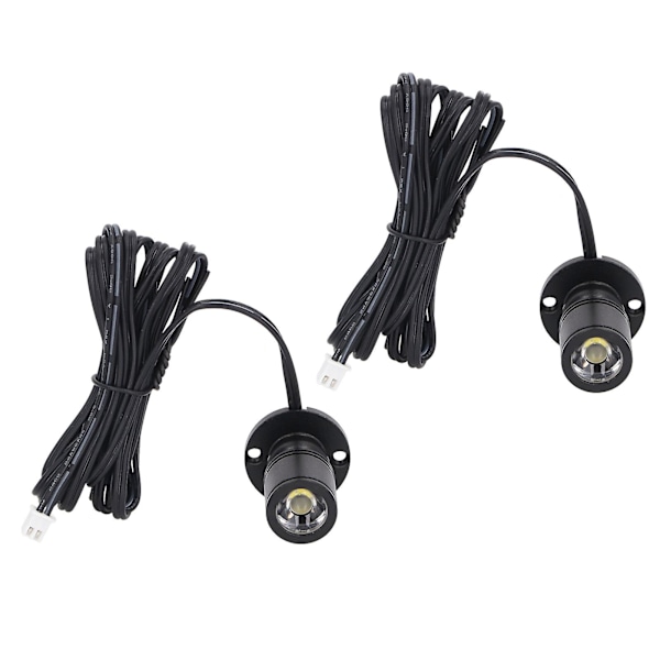 Dæmpbar Mini Spotlight 5V Mini LED Spotlight 1 til 2 Spotlights med Lysdæmper til Display Smykkeskabe Veranda [Db] Sort Black Warm Light