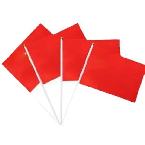 400-pack Enfärgad Röd Blank Vimpelflaggor Enkla DIY Graffiti Flaggor, Dekorationer med barnsäker topp (14×21cm)