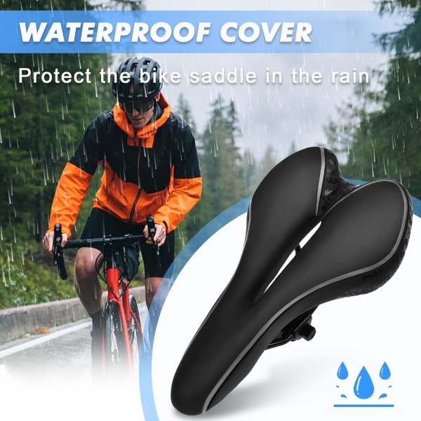 MTB-satula, Geelipehmustettu Mukava Pyöräsatula, Miesten Mukavuus MTB-satula Ergonomisesti Suunniteltu Pyörän Satula Miehille ja Naisille MTB/Maantiepyörä/Kaupunkipyörä