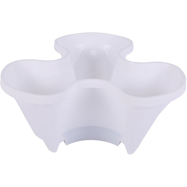 Three-Pedal Stackable Basket Container, White Quantity: 1 pc