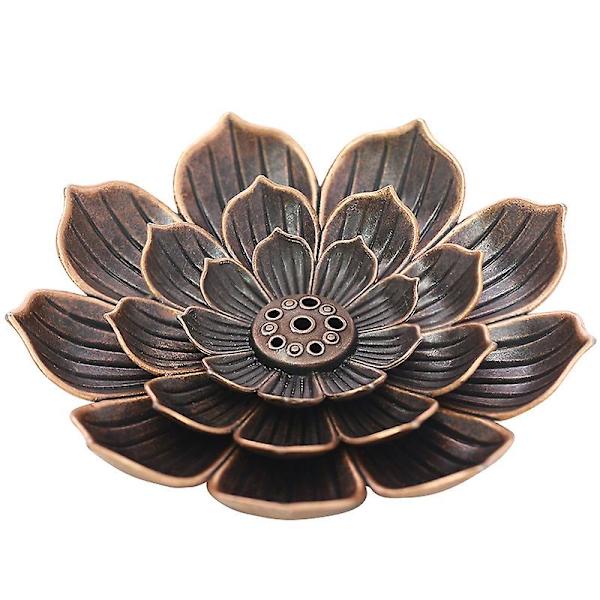 Messing Lotus Holder Lotus Stick Røkelseholder Kjegle Røkelsebrenner - Røkelse Askefanger 6 Røkelsehull For Kontor Tehus Meditasjon (2 stk)