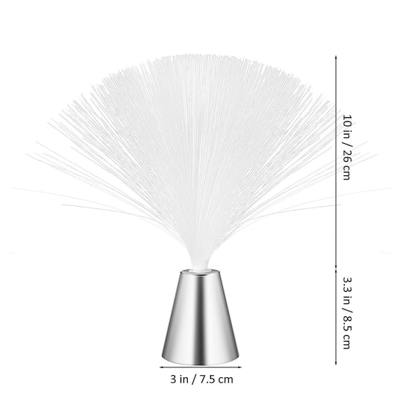 LED Farvede Lys Fiberoptisk Lys Julelys Julelampe Fiberoptisk Afstressende Stemningsnatlys Fib White 34.50X8.00X7.50CM