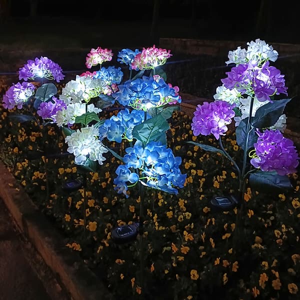 Solcellelampe til have, terrasse (Rosa)