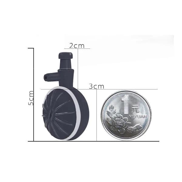 2-pack Justerbara Roterande Luftstenar med Bubblor - Syrediffusor med Sugkoppar - för Akvarier - Hydroponisk Pump