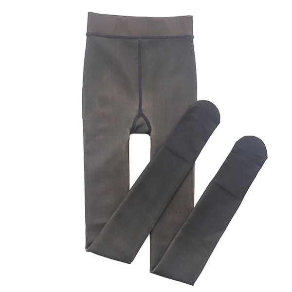 Passer kompatibel med 50-80 kg leggings i vinterfleece for kvinner, body-in-one bukser, vekt 80 g, svart